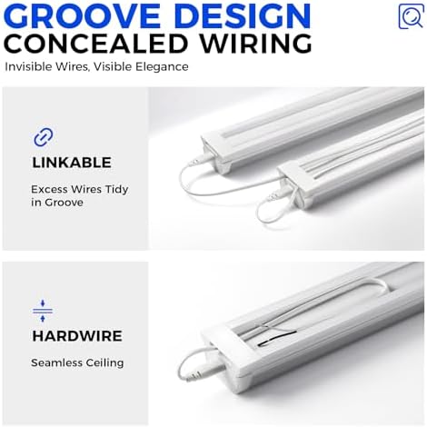 Barrina LED Shop Lights 4FT for Workshop, Garage, 45W 5000LM 6500K, 2 Packs - Image 3