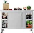 SPECRAFT 48x23x33 Inch Stainless Steel Prep Table Cabinet by SPECRAFT