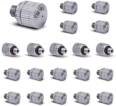 Fogland Stainless Steel Misting Nozzles, 20 Pack, 0.024" Orifice Mist Heads by Fogland