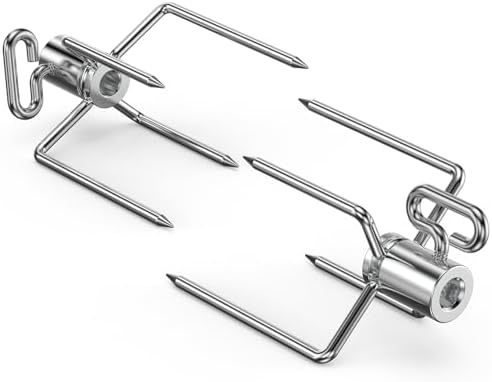 onlyfire 6008 Rotisserie Meat Forks(1-Pair) for Weber and Other Model Grills - Only Fits 5/16" Square Spit Rods (Pack of 2) - Image 2