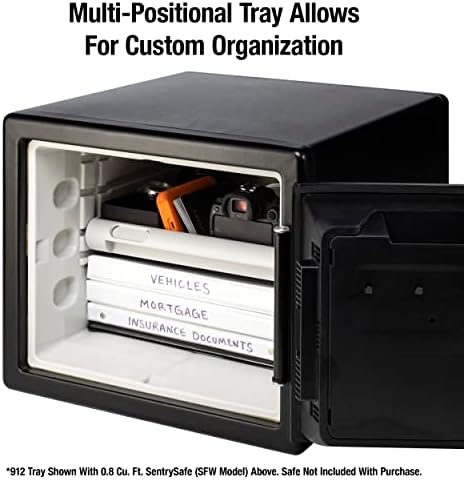 SentrySafe Shelf Insert for SFW082 and SFW123 Fireproof and Waterproof Safes, Multi-Positional White Safe Tray Accessory for 0.8 and 1.2 Cubic Feet Safes, 912 - Image 3