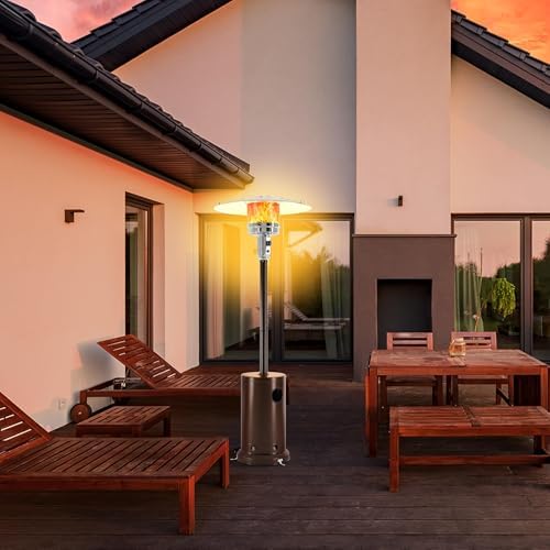 DUMOS 48,000 BTU Propane Patio Heater with Wheels, Outdoor Gas Heater - Image 6