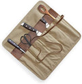 Angus Stoke Knife Bag made of durable Canvas & genuine buffalo Leather - Chef's Knife Roll Case for Cooking, Camping & BBQ - Knives storage Neil (Beige) by AngusStoke