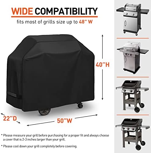 Arcedo Outdoo BBQ Grill Cover 50 Inch Compatible with Weber Gas Grill - Image 5
