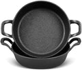 Ziliny 2 Pack Mini Cast Iron Skillets 7 x 7 x 1.7 Inch Pan Ramekin Set by Ziliny