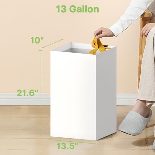 Magicheap 13 Gallon Disposable Trash Cans for Parties, 4 Pack, White - Image 2