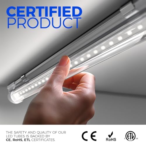 Barrina T8 LED Shop Lights 1.5FT, 25W 3450LM 6500K, 2 Pack High Output Tube - Image 5
