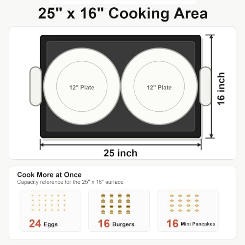 Utheer Safer Ceramic Nonstick Stainless Steel Griddle, PFAS/PFOA/PTFE-Free - Image 4
