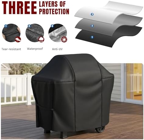 SHINESTAR 52in Grill Cover for Weber Spirit 200/300 Series, Velcro Straps - Image 4