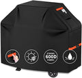 59“ Heavy Duty Outdoor Grill Cover, Universal Fit Waterproof BBQ Grill Protector with Adjustable Straps, Weatherproof Outdoor Gas Cover for All Seasons，Black by CUSSIOU