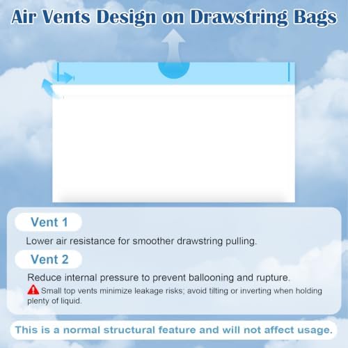BYSNOW 4 Gallon 300 Counts Small Drawstring Trash Bags, Clear Garbage Bags - Image 6