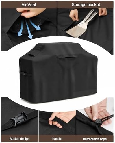 Vailge Grill Cover for Outdoor Grill & Waterproof 600D BBQ Cover 48 Inch - Image 4