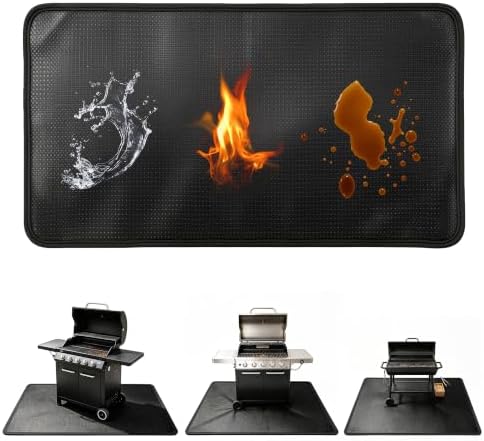 65×39 inch Under Grill Mats for Outdoor Grill,Fire Resistant Mat by Ludehem