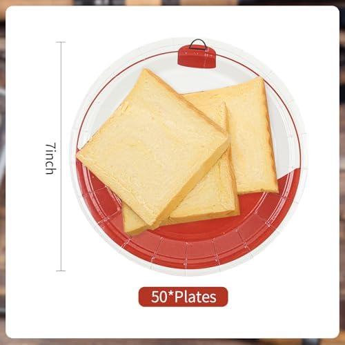50PCS Gone Fishing Paper Plates, 7'' - Image 3