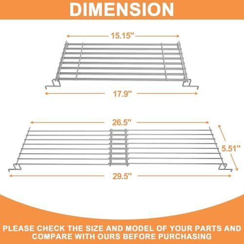 Adjustable Grill Warming Rack for Charbroil Performance 3/4 Burner Grill Replacement Parts 463448021 463365021 463352521 463732623 463354021, Swing Away Grid for Charbroil Grill Accessories - Image 3
