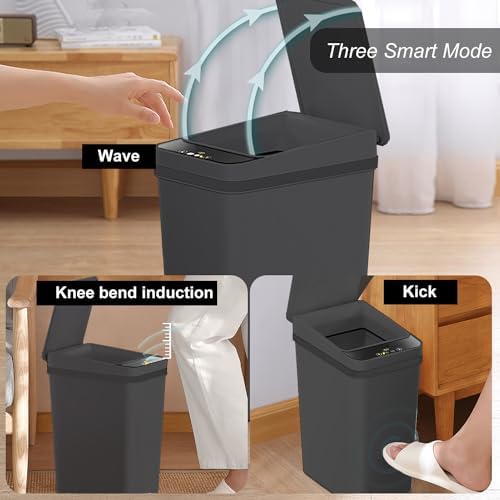 Yatmung 4 Gallons Bathroom Trash Can Automatic Touchless - Smart Trash Can - Image 2