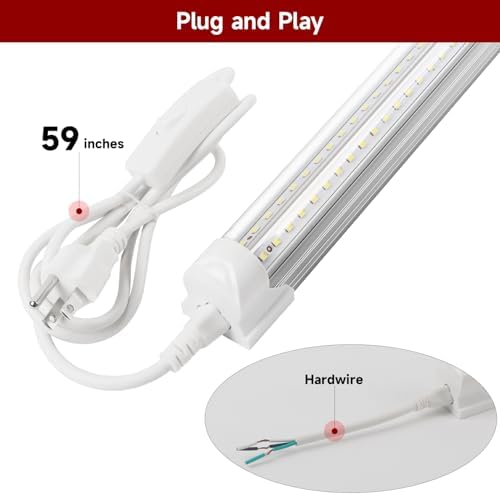 LED Shop Light for Garage, T8, 3FT, 30W, 4680LM, 6000K, 8 Pack - Image 3