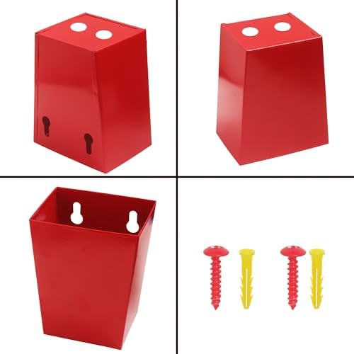 Red Bottle Cap Catcher Wall Mounted Stainless Steel with Drain Holes - Image 4
