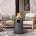 17 inch Small Propane Fire Pit, 50,000 BTU Outside Gas Fire Column by FLOOORE