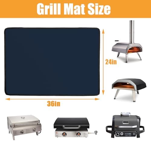 Heat Resistant Mats for Countertop fits Tabletop Grill, 36x24x0.04in, Blue - Image 5