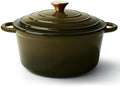 4.5 Quart Dutch Oven Pot with Lid, Non Stick Enameled Cast Iron Dutch Oven for Bread Baking, Heavy-Duty, Oven Safe Ceramic Cookware Up to 500°F for Baking, Braising, Stews, Roasting, Golden Green by Fijinhom