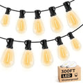 GvvooHome S11 LED Outdoor String Lights 300FT, Shatterproof & Waterproof Patio Lights with 92 Plastic Bulbs for Porch, Deck, Garden, Backyard, Balcony, 2700K Dimmable by GvvooHome