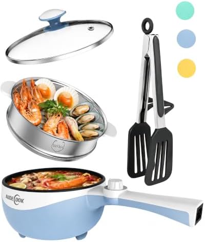Audecook Electric Hot Pot Portable Nonstick Ramen Cooker Adjustable Power by Audecook