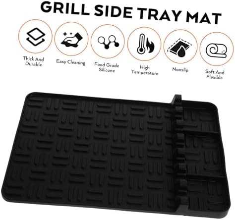 ibasenice Silicone Grill Tool Rest Mat for Griddle Side Shelf - Image 4