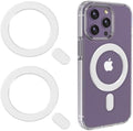KALAPOP Metal Rings,Ultra-Thin(0.4mm) for MagSafe Sticker,Magnetic Adapter,Phone Cases&Wireless Charger,Compatible with iPhone 16/15/14/13,Galaxy S24/S23/S22/Kindle (White 2PCS Magnet Rings) by KALAPOP