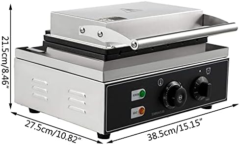 10-Slice Commercial Waffle Maker, 1500W Electric Waffle Machine, Stainless Steel Waffle Iron Baker with Non-Stick Coating, 122-572℉ Temperature Adjustable - Image 2