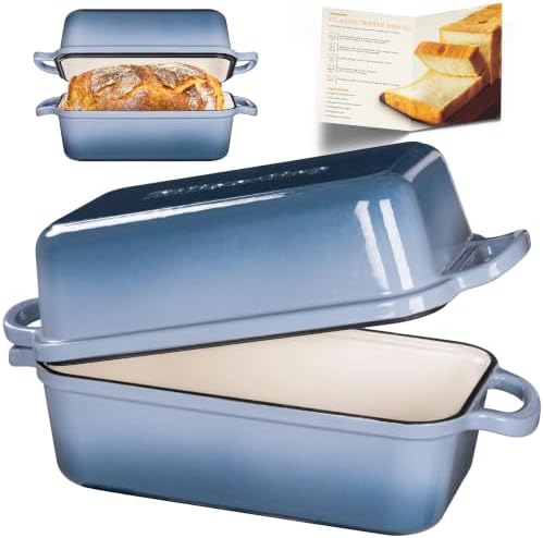 Cast Iron Loaf Pan with Lid, 9x5 Loaf Pans for Homemade Bread by Articarting