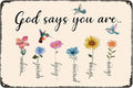 FunnySign God Says You Are Amazing Garden Tin Sign 8x12 Inch by Funnysign