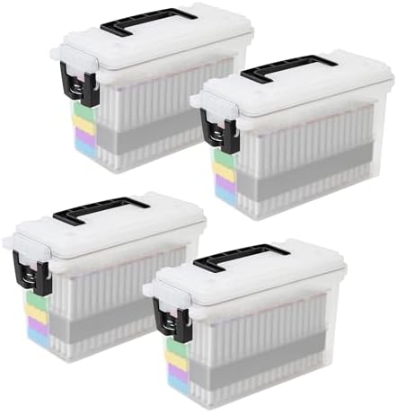 Sheffield Ammo Box Made in USA, Stackable Lockable Ammo Storage Box, Frost by Sheffield