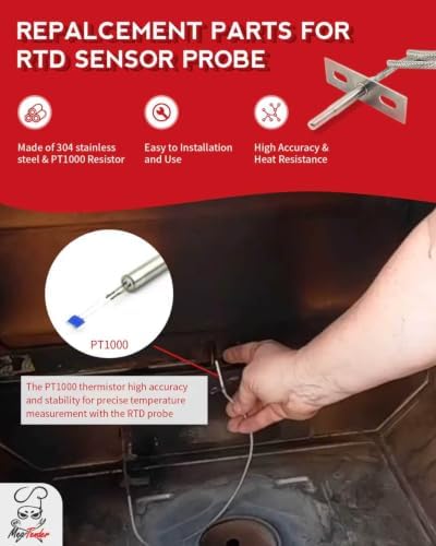 RTD Temperature Sensor Probe for Pit Boss 3/4/5/7 Series Vertical Smoker - Image 4