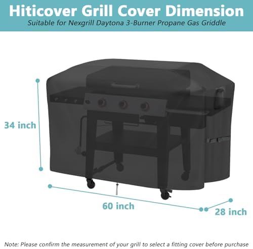 60" Grill Cover for Nexgrill Daytona 720-1057 3-Burner Griddle - Image 3