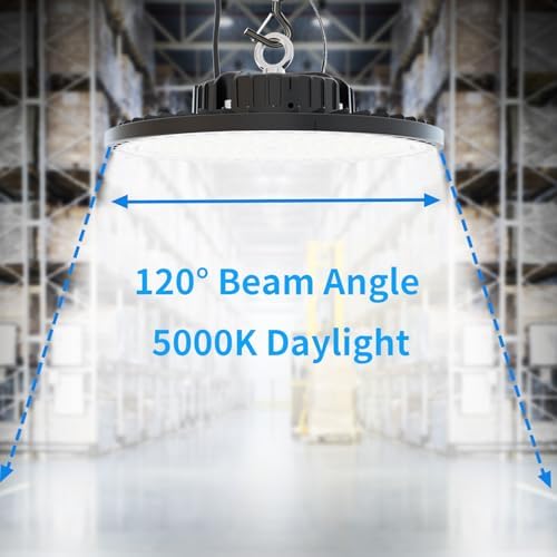 200W UFO High Bay LED Shop Lights, 6 Pack, 29000 LM, 5000K, AC110-277V - Image 4