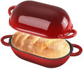 2.5 QT Enameled Cast Iron Sourdough Bread Oven, Loaf Pan with Lid by NSIRONS