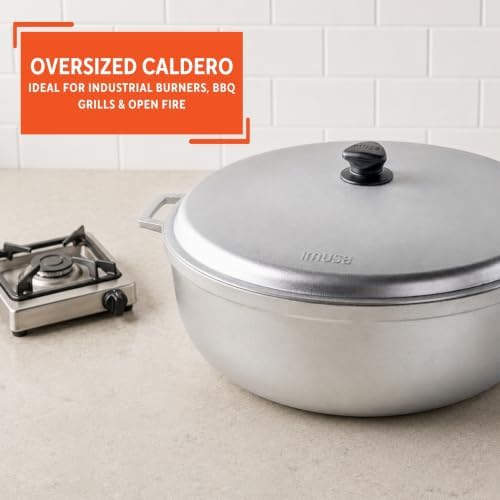 IMUSA GAU-80508 Jumbo Traditional Natural Caldero for Cooking and Serving, 18 Quart, Silver - Image 3