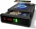 Biometric Gun Safe for Handgun with Wireless Phone & Watch Charging, Clock Pistol Safe with Fingerprint, Keypad and Key Access, Adjustable Brightness, Backlit Keypad for Home Office by VOMLOR