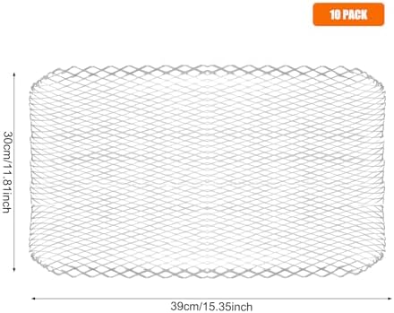 10 Pack BBQ Grill Mesh Mat,Mesh Baking Tray,Grill Mesh,Disposable Barbecue Padding for Outdoor Barbecues (10 Pack) - Image 4