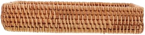 MAGICLULU Woven Rattan Storage Basket for Fruits Bread Lightweight Portable Picnic Weave Organizer for Snacks Design with No Burrs for Events Home Decor - Image 5