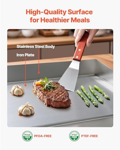 VEVOR Commercial Electric Griddle, 30" No Plug, Countertop Flat Top Griddle - Image 5