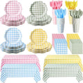 Havawish 340 Pcs Gingham Picnic Style Gingham Party Supplies by Havawish