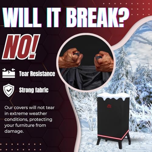 Turtle Life Smoker Cover for Masterbuilt 710 WiFi Digital Electric Smoker Pit Boss 2-3 Series Gas Vertical Smoker, Waterproof Heavy Duty Outdoor Smoker Grill Cover 23”W x 23”D x 40”H inch, Black - Image 7