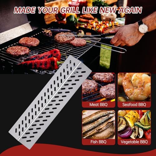 9MM 16517 Grill Grates 16GA Grill Heat Plates for 16631 16520 Bull Grill Replacement Parts, BBQ Bull Brahma 5 Burner 57568, 57569, 57568CE, 57568AGA, 57569CE, 57569AGA, Stainless Steel Grids - Image 7