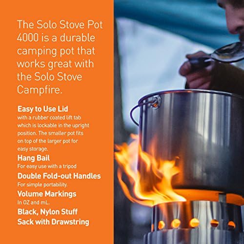 Solo Stove Pot 4000 Stainless Steel Camping Pot for Outdoor Campfire Great Cookware Equipment for Backpacking Kitchen Bushcraft Survival Gear and Cooking - Image 4