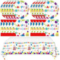 41Pcs Happy Birthday Decorations Colorful Birthday Party Supplies Set Rainbow Color Balloons Design Happy Birthday Paper Plates Napkins Tablecloth丨Birthday Decorations for Boys Girls Kids,Serve 20 by Mainivo