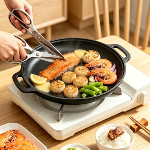 Cast Iron Pizza Pan, Steak Skillet with Handles for Oven, Grill, Stovetop, or Campfire (11 inch) - Image 6