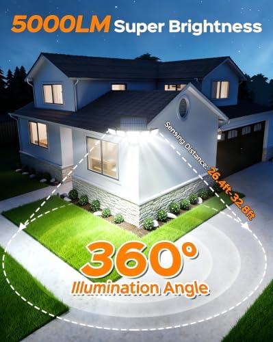 Solar Flood Lights Outdoor,5000LM Clip on Solar Lights with Motion Sensor - Image 2