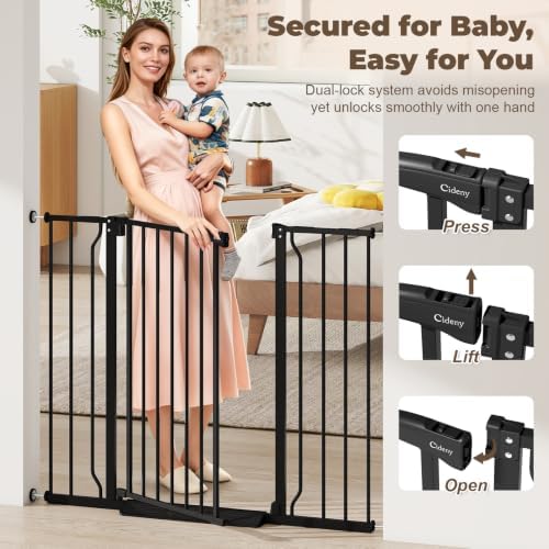 36" Extra Tall Baby Gate, 29"-45" Wide Auto Close Dog Gate Indoor - Image 4